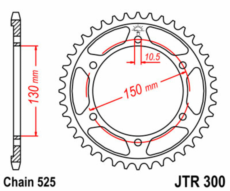 JTSPR RR SPROC 525 STEEL ST 300, 46