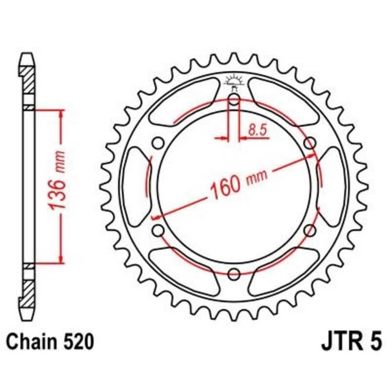 JTSPR RR SPROC 520 STEEL ST 5, 46
