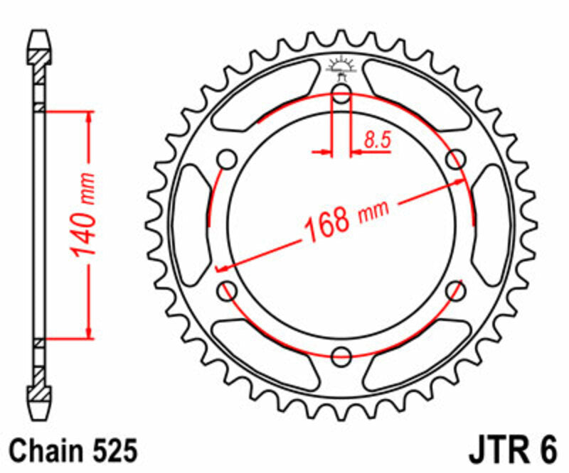 JTSPR RR SPROC 525 STEEL ST 6, 42