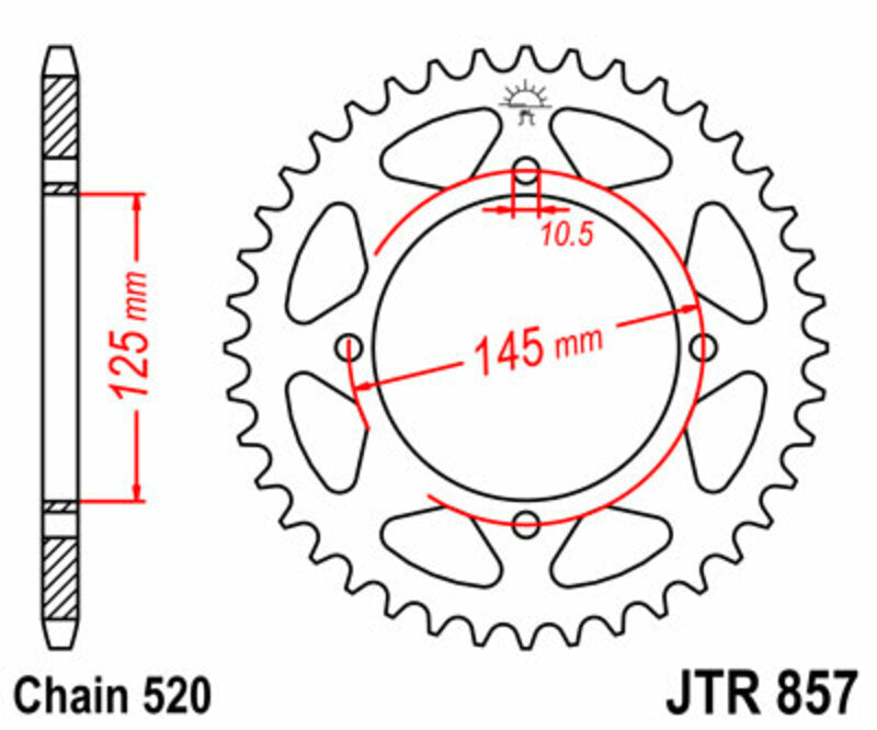 JTSPR RR SPROC 520 STEEL ST 857, 46