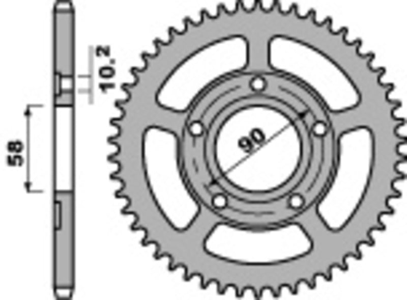 PBR RR SPROC 520 STEEL ST 281, 40