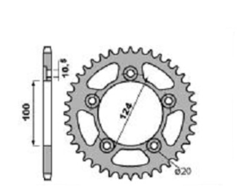 PBR RR SPROC 520 STEEL ST 4444, 40