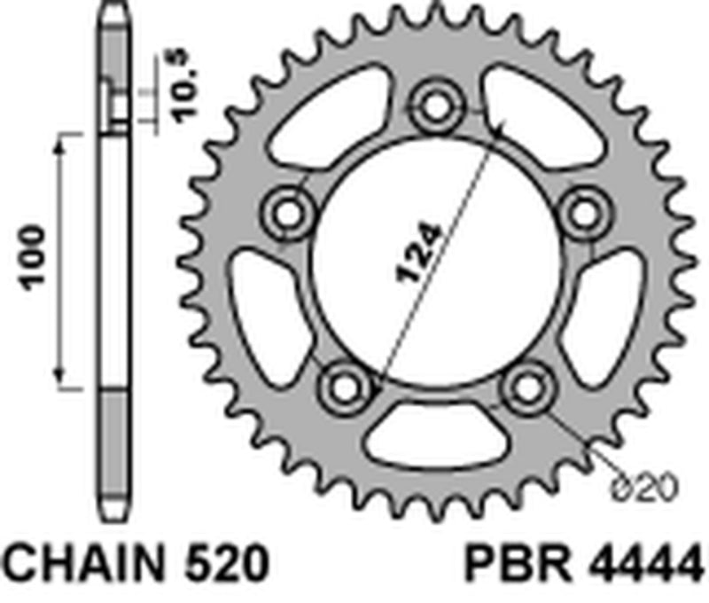 PBR RR SPROC 520 STEEL ST 4444, 48