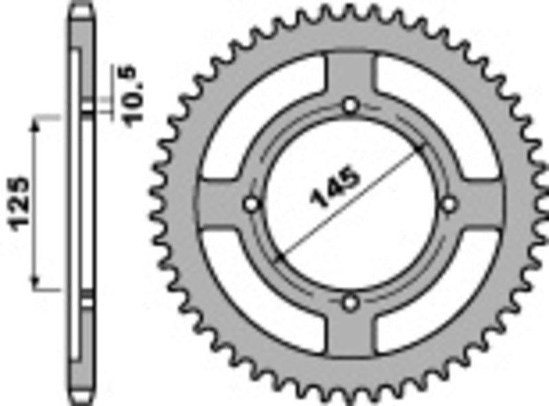 PBR RR SPROC 428 STEEL ST 4482, 59