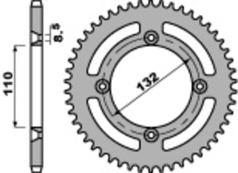 PBR RR SPROC 428 STEEL ST 4486, 49
