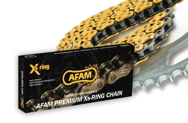 AFAM CHAIN XSR 520 RIVET, GLD/BLK, 78