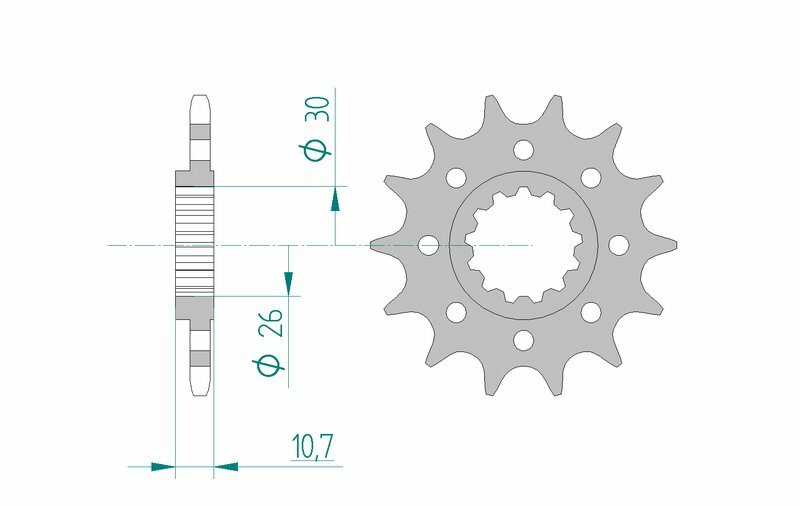 AFAM FR SPROC 520 STEEL RAC 21804, 15