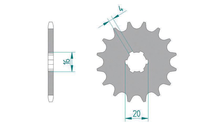 AFAM FR SPROC 420 STEEL ST 22101, 12