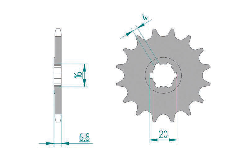 AFAM FR SPROC 420 STEEL ST 22103, 14