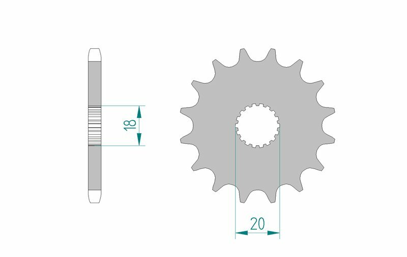 AFAM FR SPROC 428 STEEL ST 22200, 14