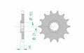 AFAM FR SPROC 520 STEEL ST 22303, 14
