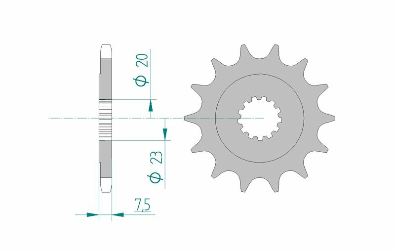 AFAM FR SPROC 520 STEEL ST 22401, 15