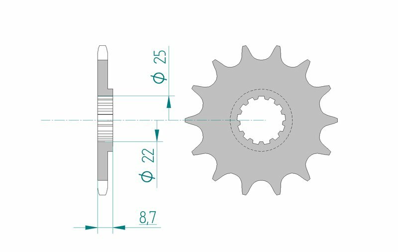AFAM FR SPROC 520 STEEL ST 22505, 16