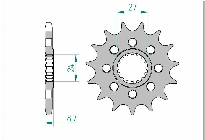 AFAM FR SPROC 525 STEEL ST 22901, 16