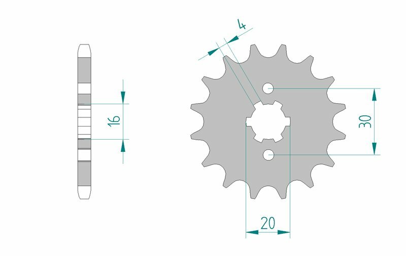 AFAM FR SPROC 428 STEEL ST 24200, 15