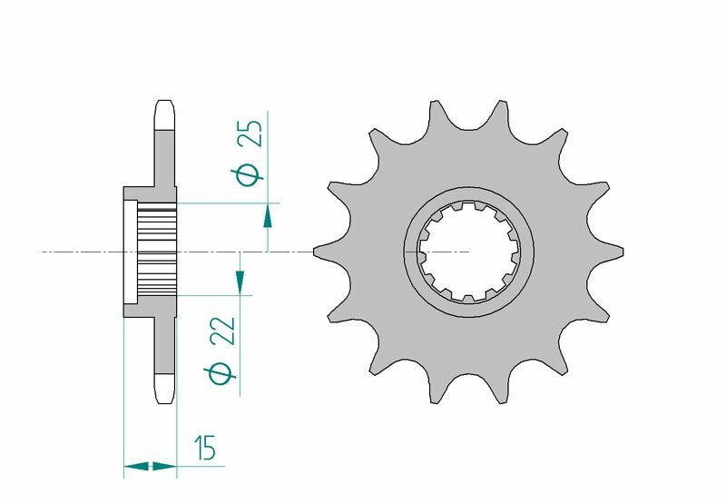 AFAM FR SPROC 520 STEEL ST 24510, 15