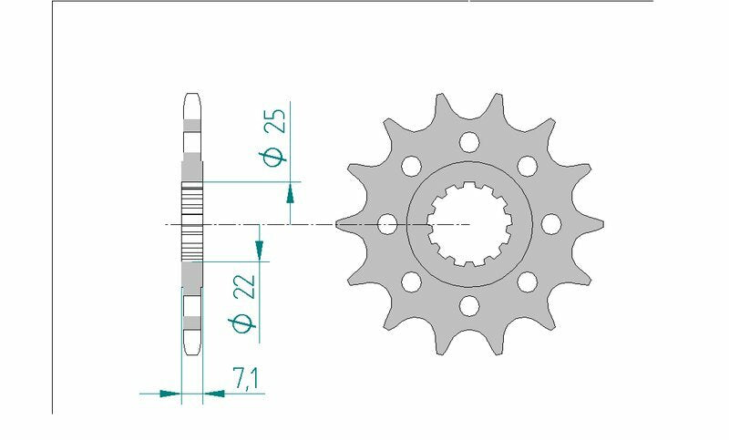 AFAM FR SPROC 520 STEEL ST 24511, 14