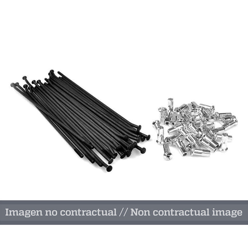 HAANW SPOKE SET 1504006, BLK/SIL