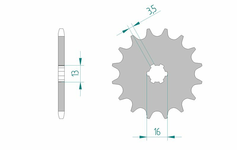 AFAM FR SPROC 420 STEEL ST 27100, 16