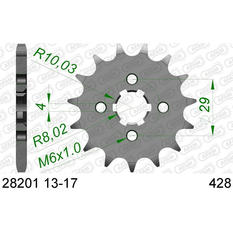 AFAM FR SPROC 428 STEEL ST 28201, 15