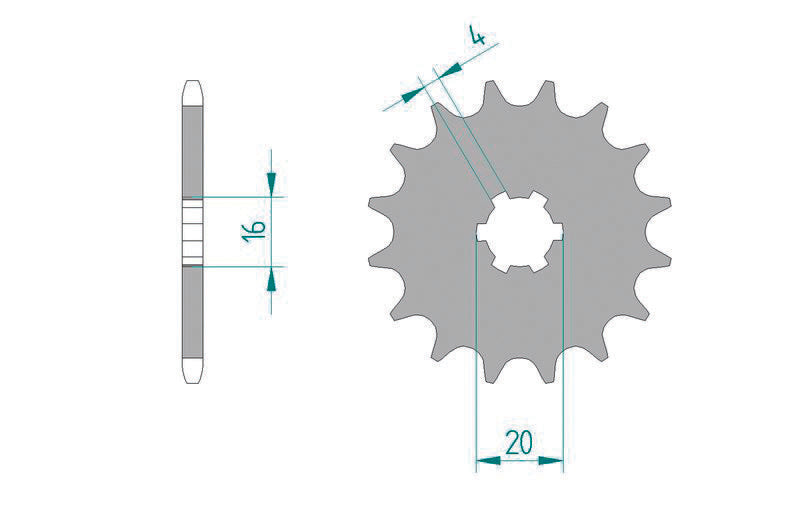 AFAM FR SPROC 420 STEEL ST 30100, 14