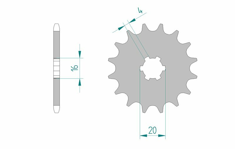 AFAM FR SPROC 420 STEEL ST 30100, 16