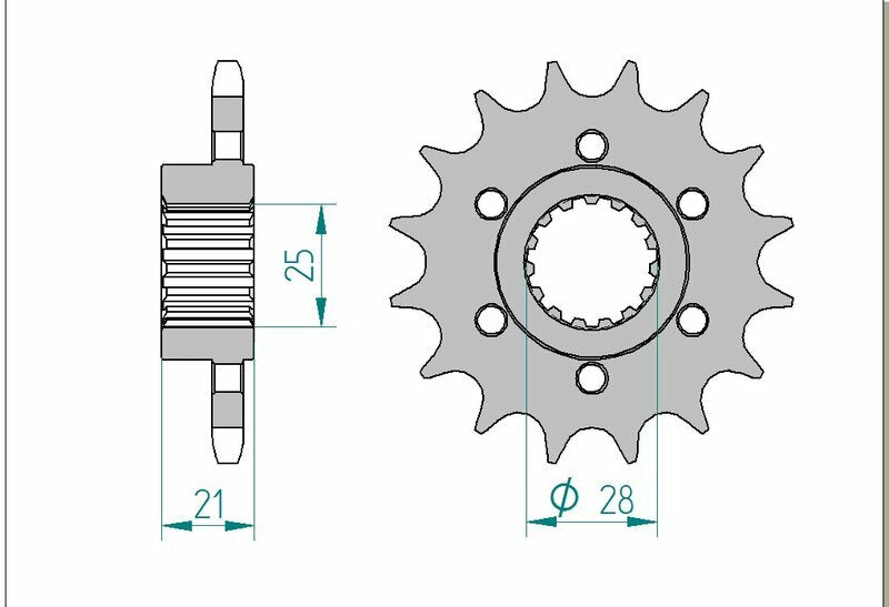 AFAM FR SPROC 525 STEEL ST 37600, 16