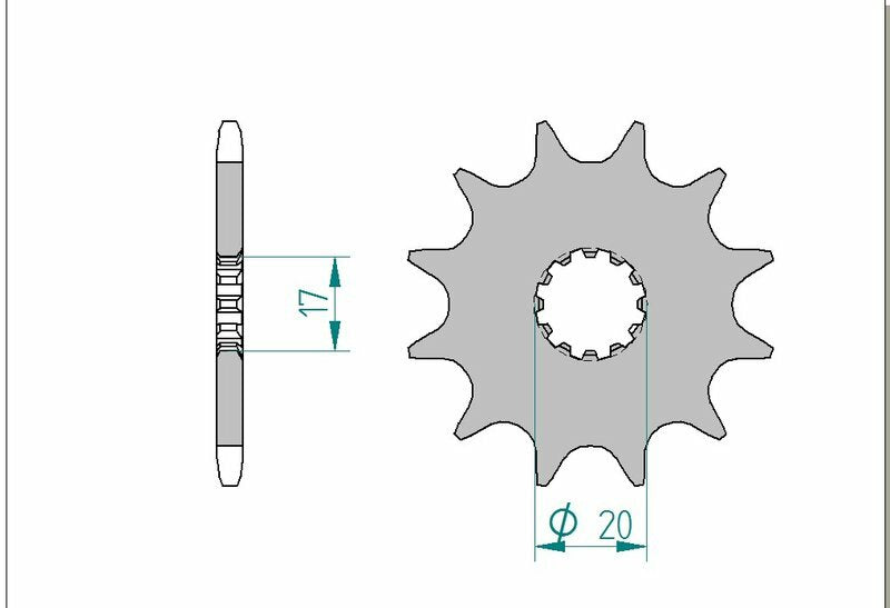 AFAM FR SPROC 520 STEEL ST 40300, 10