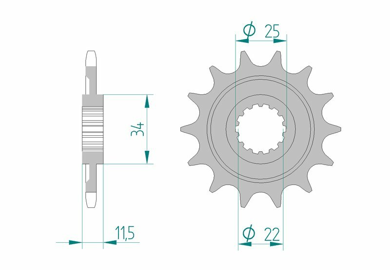 AFAM FR SPROC 520 STEEL ST 43400, 14