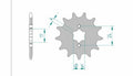 AFAM FR SPROC 420 STEEL ST 49102, 14