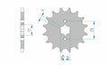 AFAM FR SPROC 428 STEEL ST 49200, 14