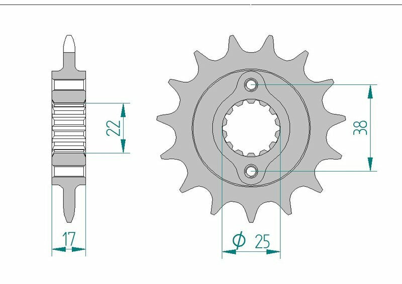 AFAM FR SPROC 520 STEEL ST 52612, 15