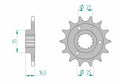 AFAM FR SPROC 525 STEEL ST 52613, 15