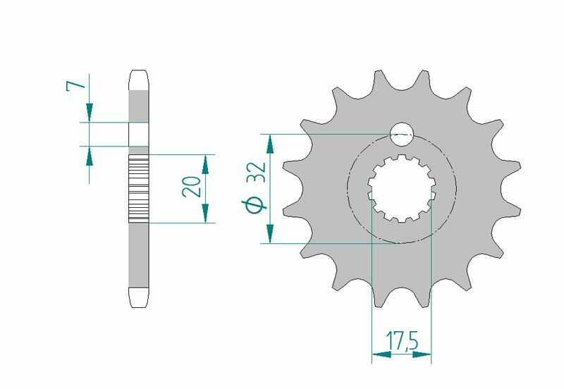 AFAM FR SPROC 428 STEEL ST 85200, 16