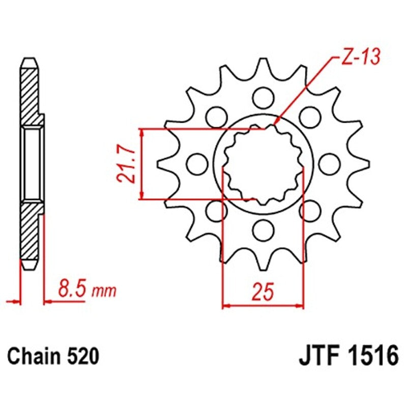 JTSPR FR SPROC 520 STEEL ST 1516, 16