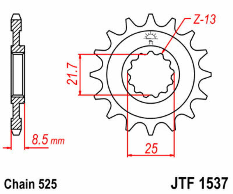 JTSPR FR SPROC 525 STEEL ST 1537, 15