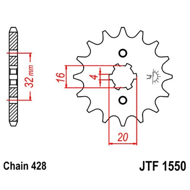 JTSPR FR SPROC 428 STEEL ST 1550, 15