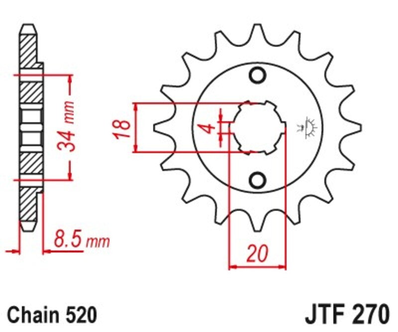 JTSPR FR SPROC 520 STEEL ST 270, 12