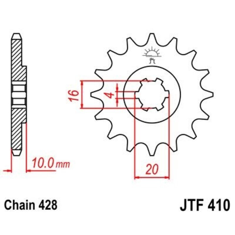 JTSPR FR SPROC 428 STEEL ST 410, 13