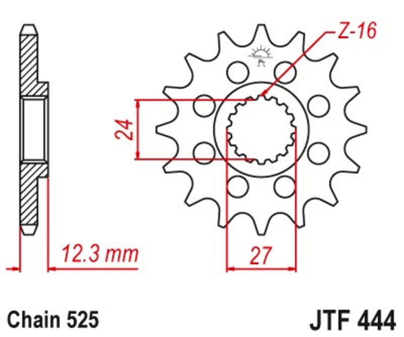JTSPR FR SPROC 525 STEEL ST 444, 16