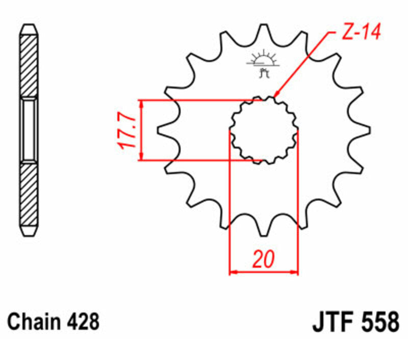 JTSPR FR SPROC 428 STEEL ST 558, 18