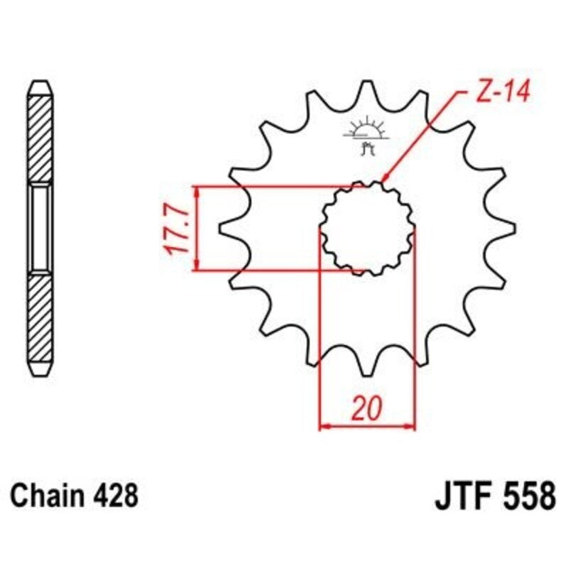 JTSPR FR SPROC 428 STEEL ST 558, 20