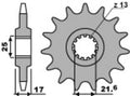 PBR FR SPROC 525 STEEL ST 2041, 15