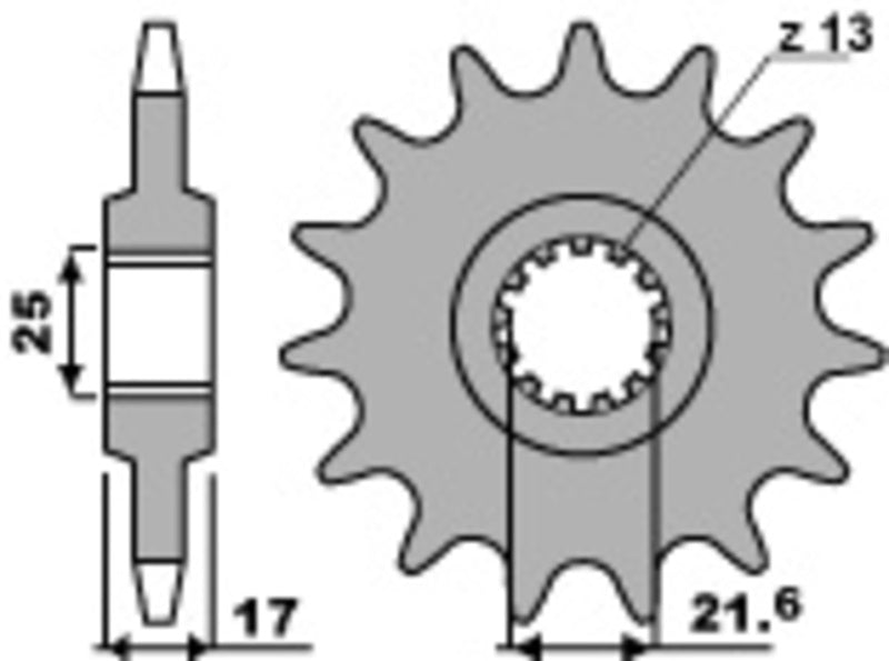 PBR FR SPROC 525 STEEL ST 2041, 15