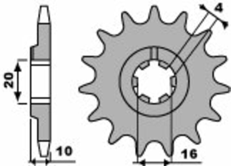 PBR FR SPROC 520 STEEL ST 2066, 14