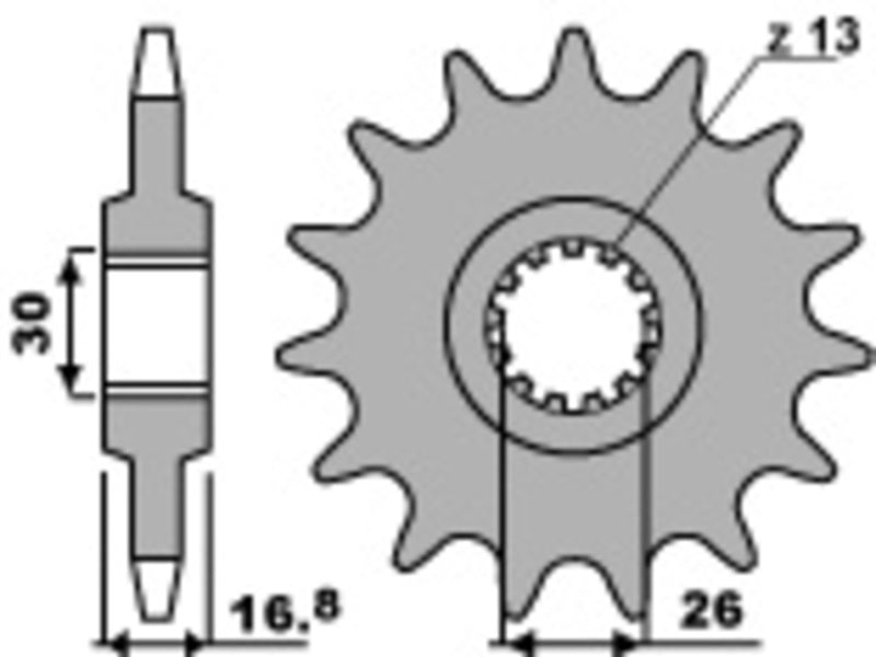 PBR FR SPROC 525 STEEL ST 2068, 14