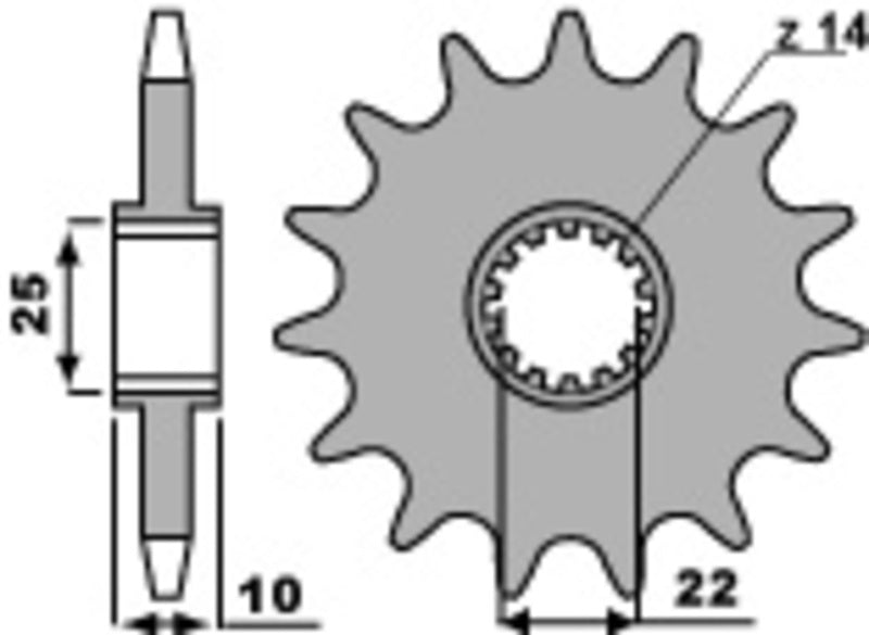 PBR FR SPROC 520 STEEL ST 2070, 12