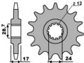 PBR FR SPROC 525 STEEL ST 2073, 14