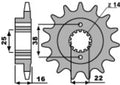 PBR FR SPROC 520 STEEL ST 2075, 14