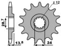 PBR FR SPROC 530 STEEL ST 2077, 17